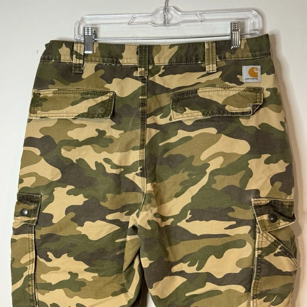 Carhartt Pants Mens 36x30 Camouflage Carpenter Cargo Relaxed Fit Hunting Camo
